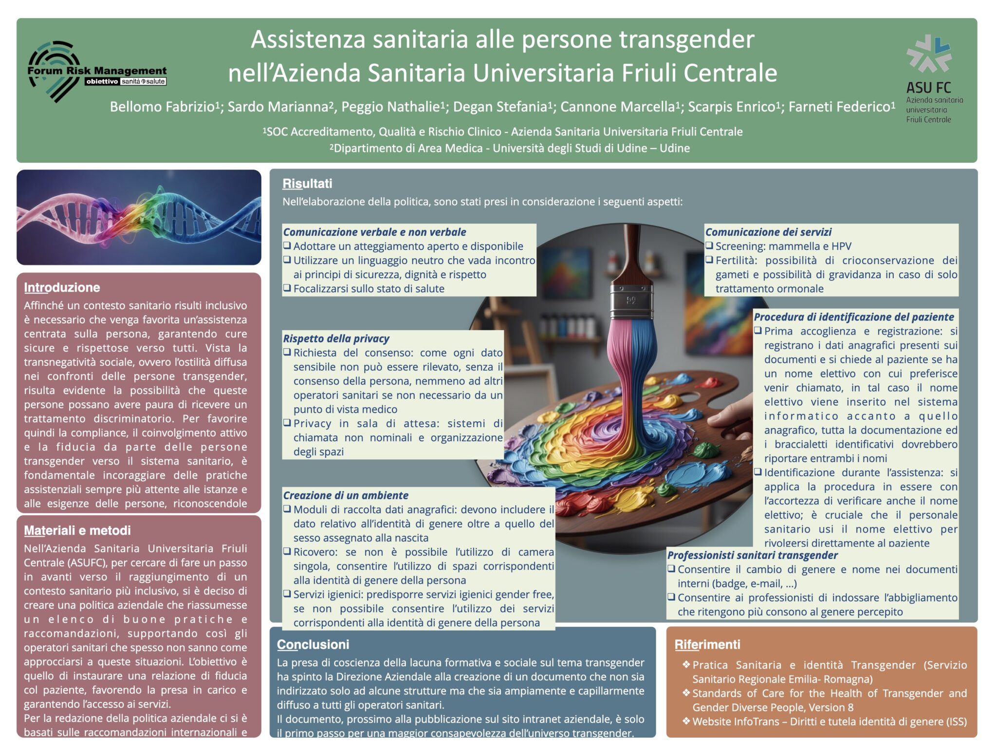 Assistenza sanitaria alle persone transgender nell’Azienda Sanitaria Universitaria Friuli Centrale