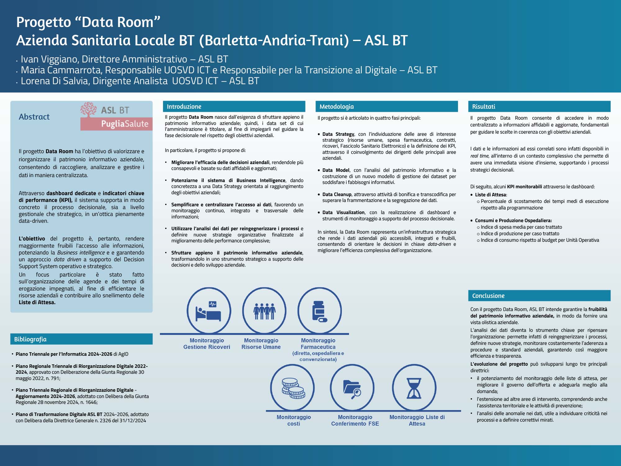 Progetto “Data Room” Azienda Sanitaria Locale BT (Barletta-Andria-Trani) – ASL BT