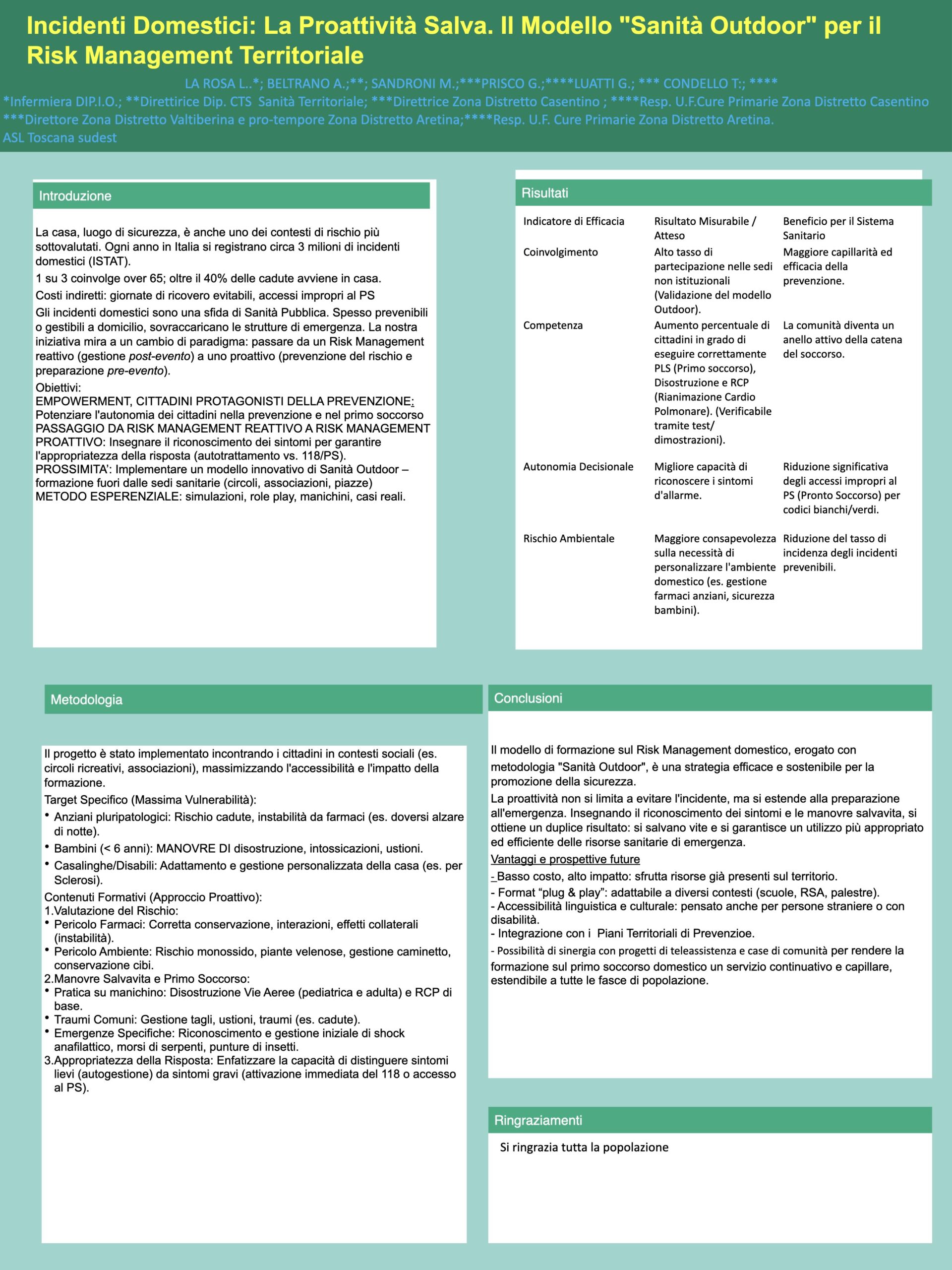 Incidenti Domestici: La Proattività Salva. Il Modello "Sanità Outdoor" per il Risk Management Territoriale