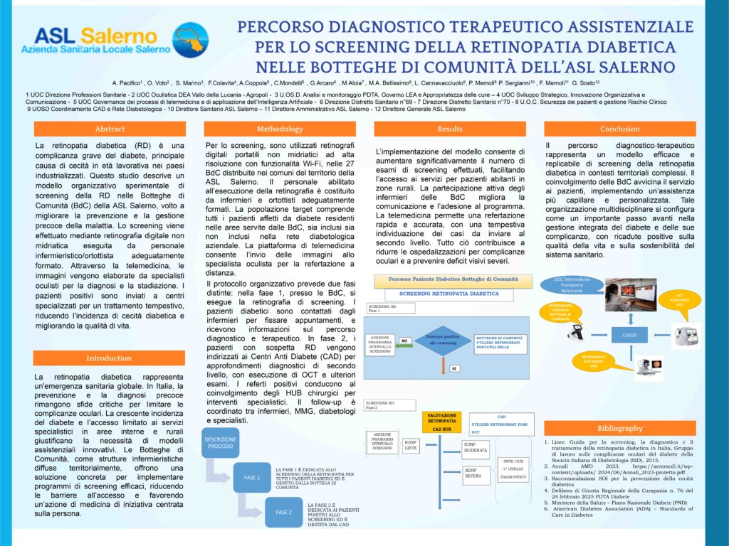PERCORSO DIAGNOSTICO TERAPEUTICO ASSISTENZIALE PER LO SCREENING DELLA RETINOPATIA DIABETICA NELLE BOTTEGHE DI COMUNITÀ DELL’ASL SALERNO