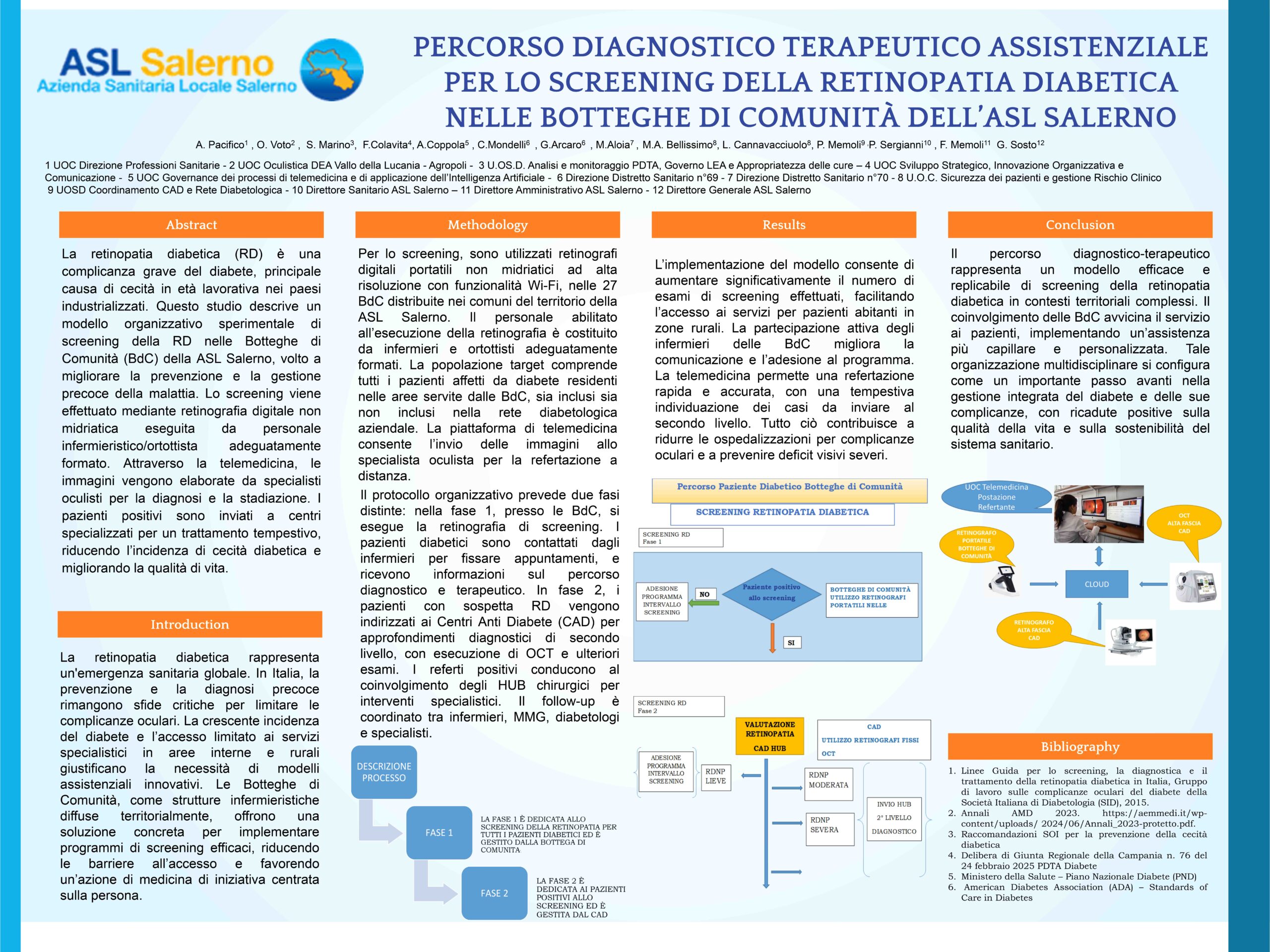 PERCORSO DIAGNOSTICO TERAPEUTICO ASSISTENZIALE PER LO SCREENING DELLA RETINOPATIA DIABETICA NELLE BOTTEGHE DI COMUNITÀ DELL’ASL SALERNO
