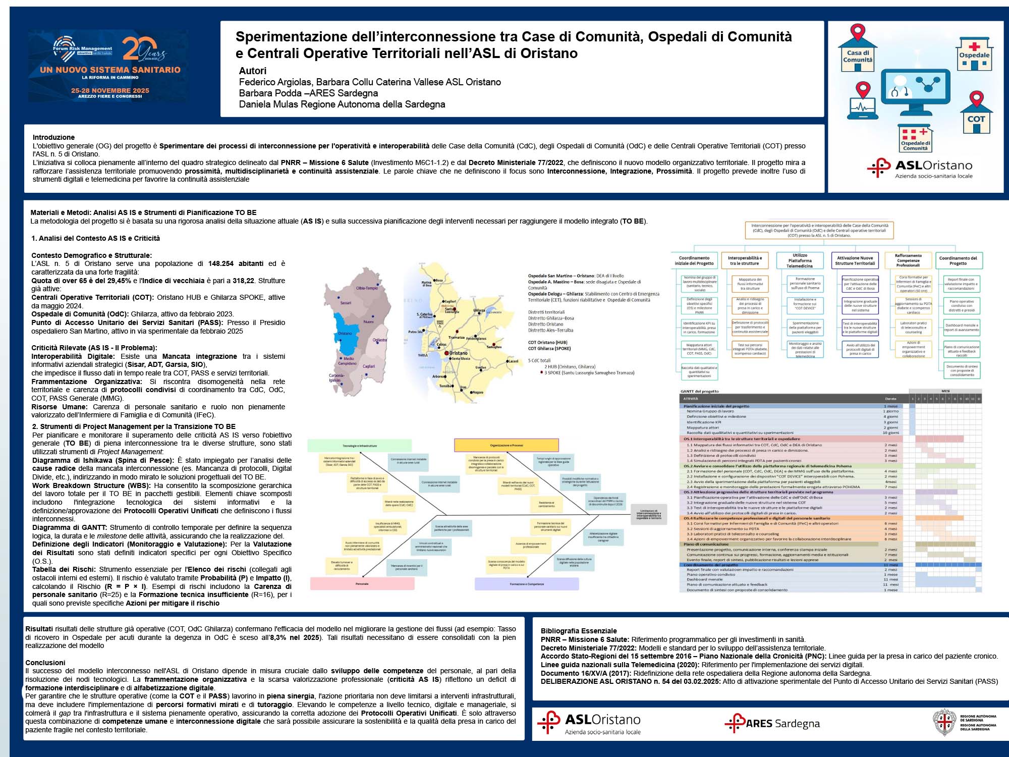 Sperimentazione dell’interconnessione tra Case di Comunità, Ospedali di Comunità e Centrali Operative Territoriali nell’ASL di Oristano