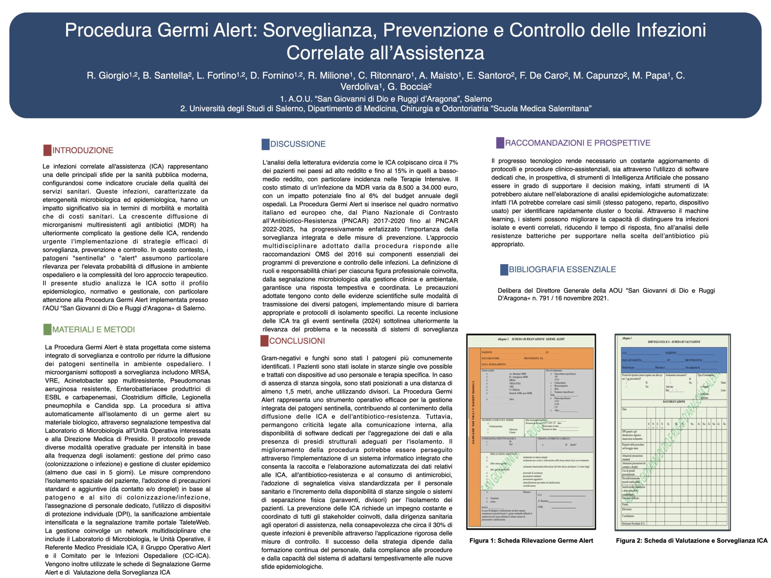 Procedura Germi Alert: Sorveglianza, Prevenzione e Controllo delle Infezioni Correlate all’Assistenza