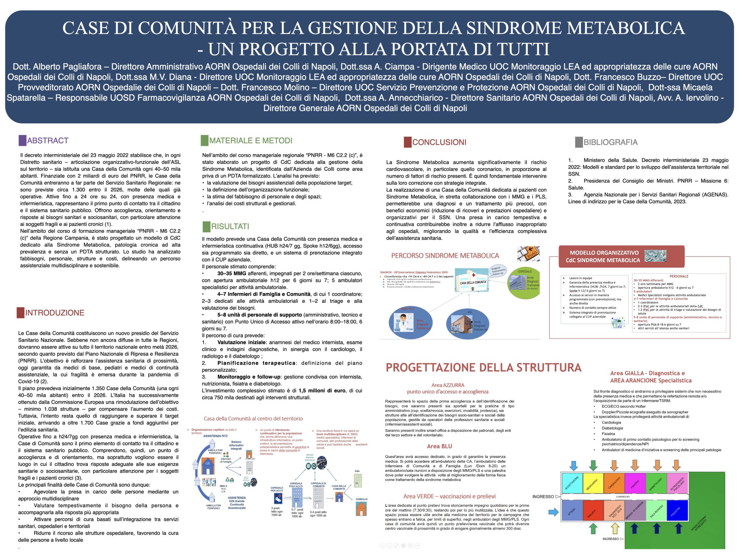 CASE DI COMUNITÀ PER LA GESTIONE DELLA SINDROME METABOLICA - UN PROGETTO ALLA PORTATA DI TUTTI