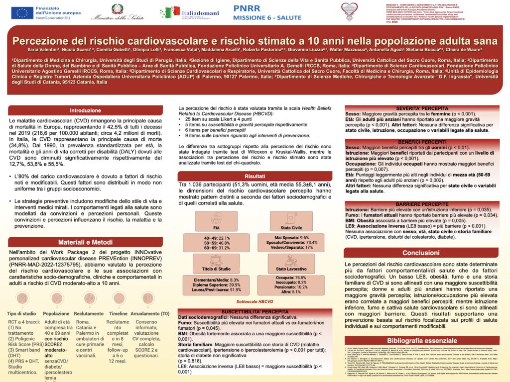 Percezione del rischio cardiovascolare e rischio stimato a 10 anni nella popolazione adulta sana