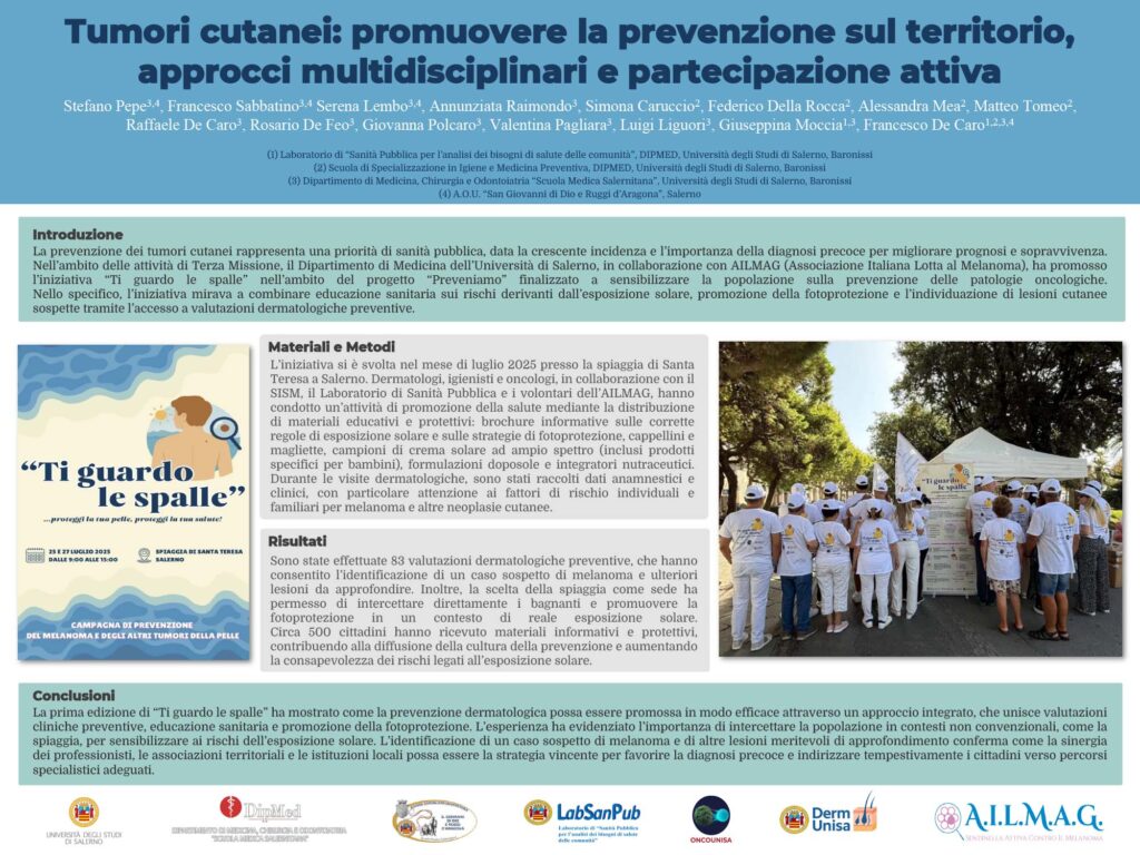 Tumori cutanei: promuovere la prevenzione sul territorio, approcci multidisciplinari e partecipazione attiva