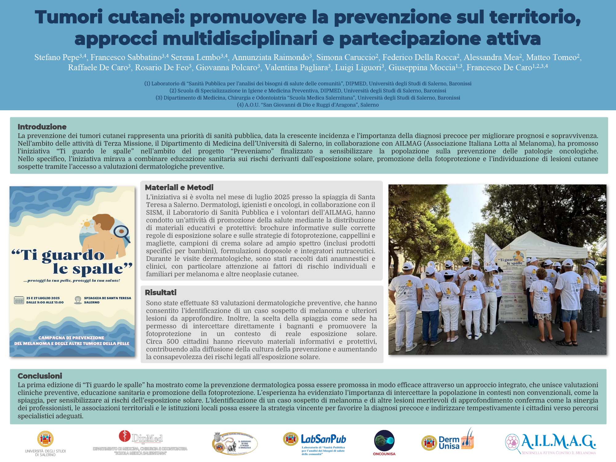 Tumori cutanei: promuovere la prevenzione sul territorio, approcci multidisciplinari e partecipazione attiva