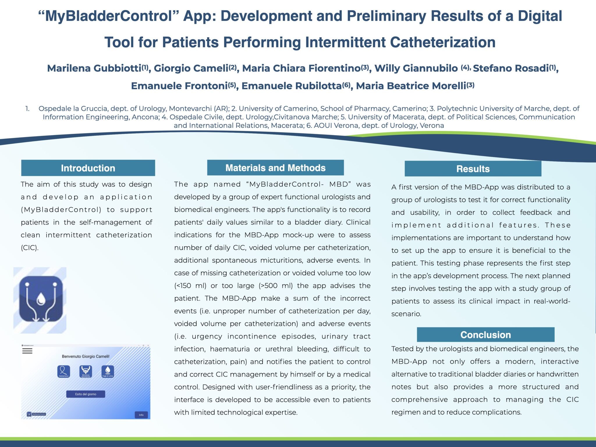 “MyBladderControl” App: Development and Preliminary Results of a Digital Tool for Patients Performing Intermittent Catheterization