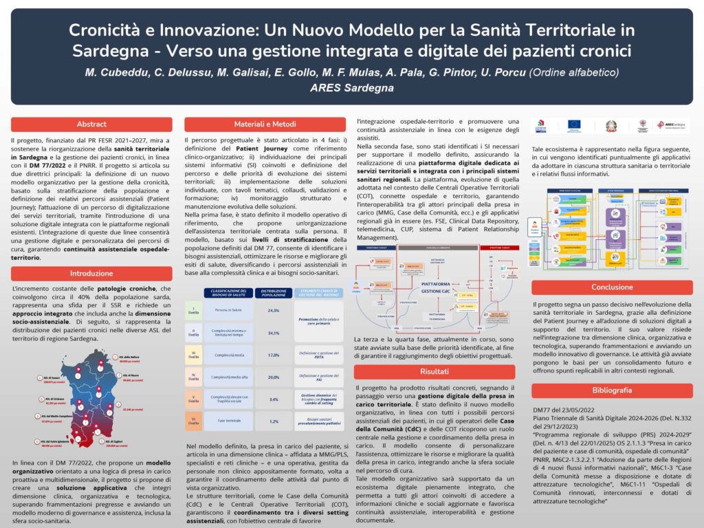 Cronicità e Innovazione: Un Nuovo Modello per la Sanità Territoriale in Sardegna - Verso una gestione integrata e digitale dei pazienti cronici