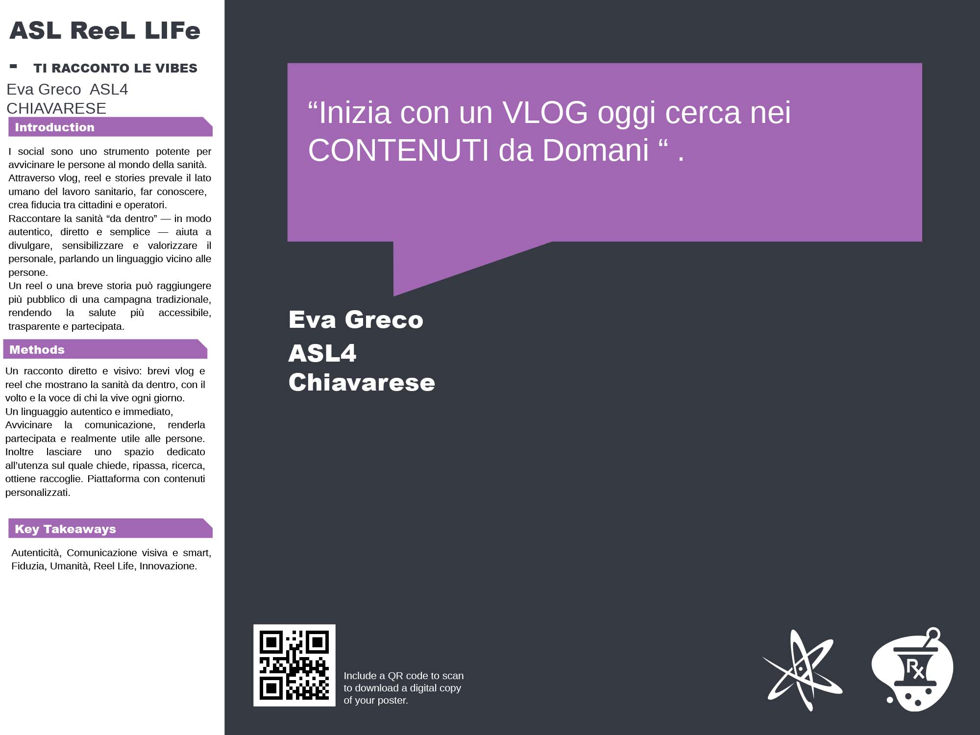 “Inizia con un VLOG oggi cerca nei CONTENUTI da Domani “