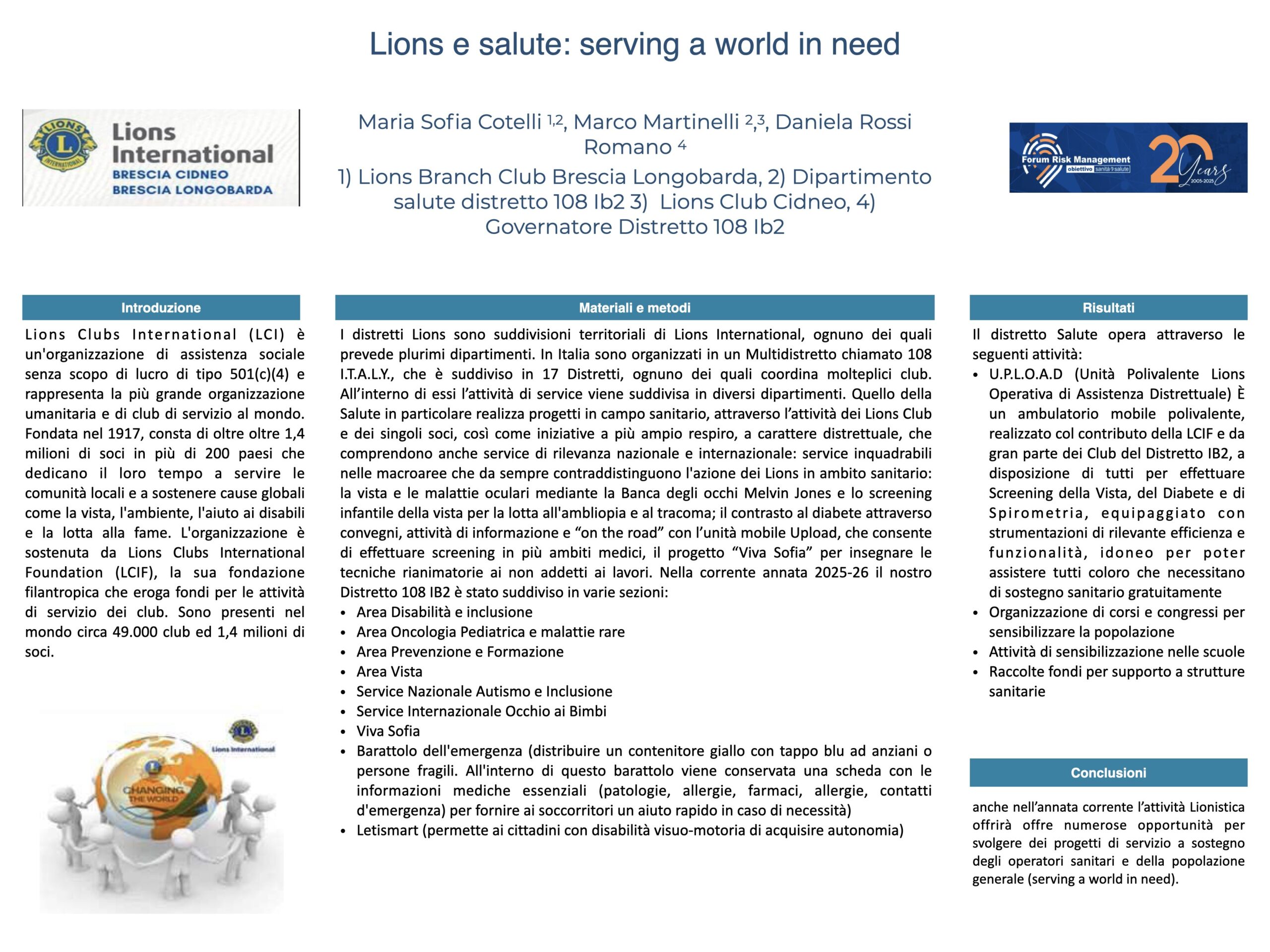 Lions e salute: serving a world in need
