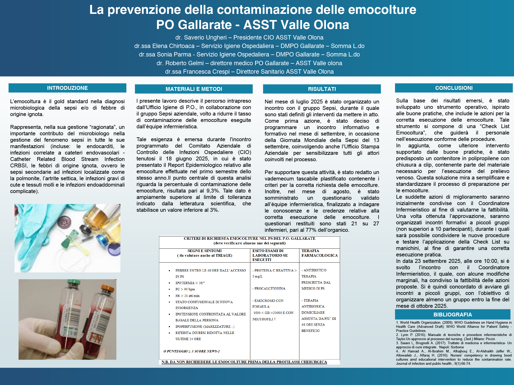 La prevenzione della contaminazione delle emocolture PO Gallarate - ASST Valle Olona