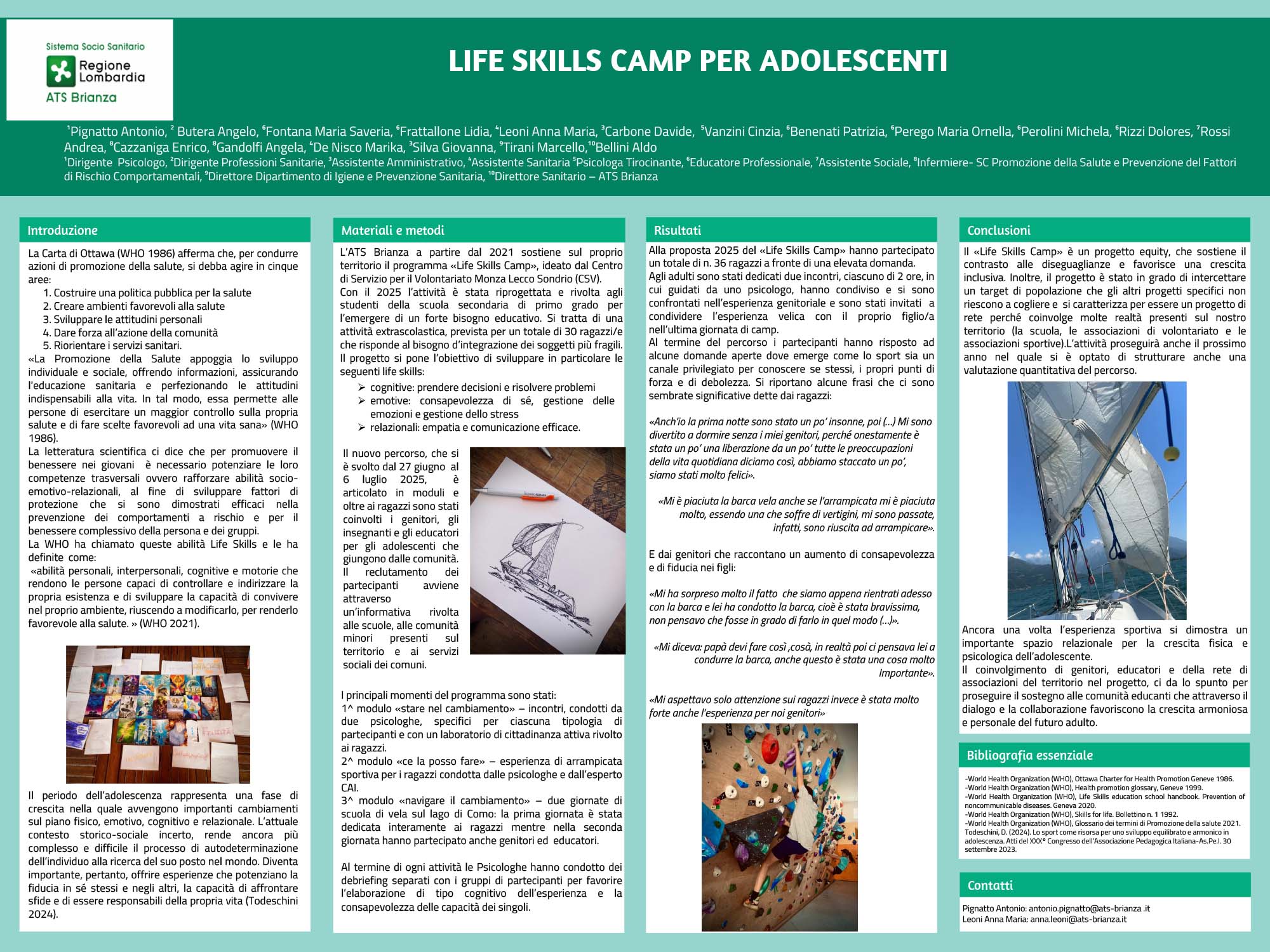 LIFE SKILLS CAMP PER ADOLESCENTI
